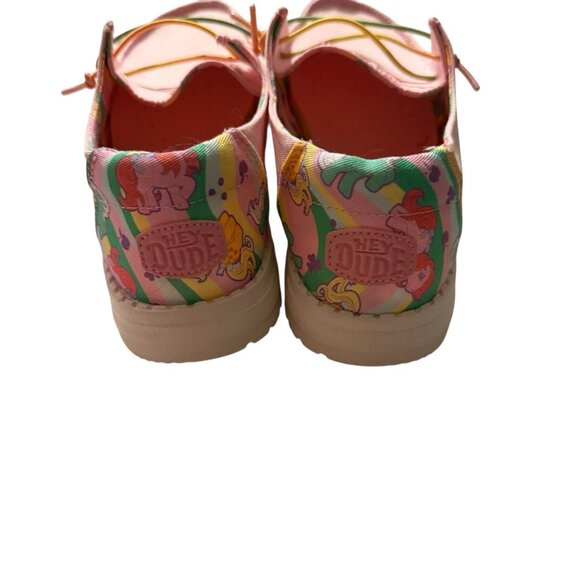 Hey Dude My Little Pony Pink Canvas W/ Floral Print Lining Lightweight Sz 7 - Picture 3 of 7